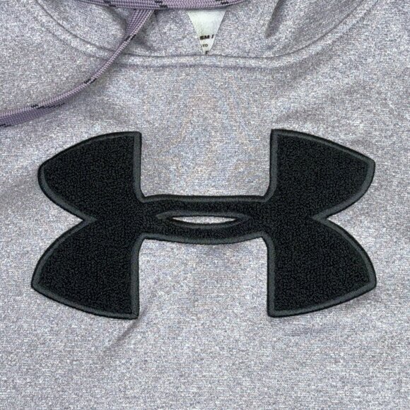 Under Armour Hoodie Womens Small Purple Cold Gear Loose Pullover Fleece Chenille - Picture 7 of 11